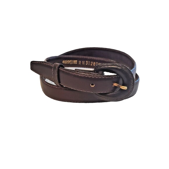 Astor Accessories - Vintage Astor Women's Brown Leather Belt Medium Skinny Fits 26.25" - 29.25"